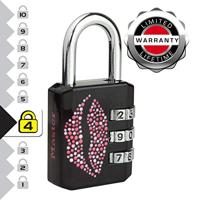 Hangslot masterlock 3 cijfer 30mm kus patroon - thumbnail