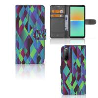 Sony Xperia 10 IV | Book Case | Abstract Green Blue - thumbnail