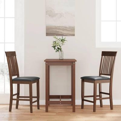 Barkrukken met kussens 2 stuks Bruin massief hout rubber