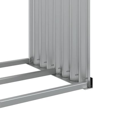 Haardhoutopslag 120x45x210 cm gegalvaniseerd staal antraciet - thumbnail
