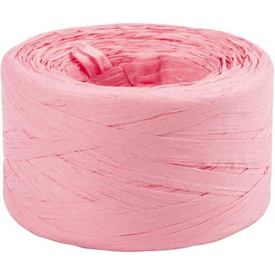 Creativ Company Papier raffia garen, b: 7-8 mm, lichtroze, 100 m/ 1 rol Creativ Company Papier raffia garen, b: 7-8 mm, lichtroze, 100 m/ 1 rol