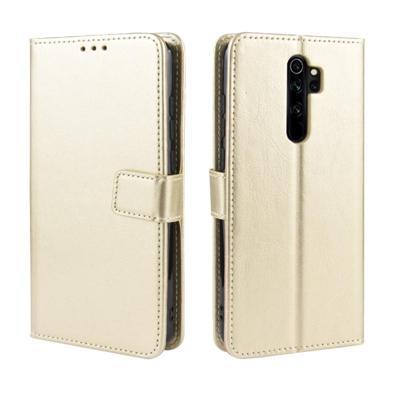 Voor Xiaomi Redmi Note 8 Pro retro Crazy Horse textuur horizontale Flip lederen draagtas met houder & kaartsleuven & fotolijstjes (goud)