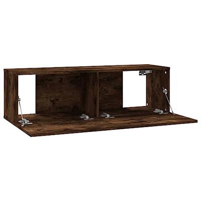 Tv-wandmeubel 100x30x30 cm bewerkt hout gerookt eikenkleurig
