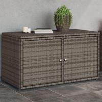 Tuinkast 110x55x60,5 cm poly rattan grijs - thumbnail