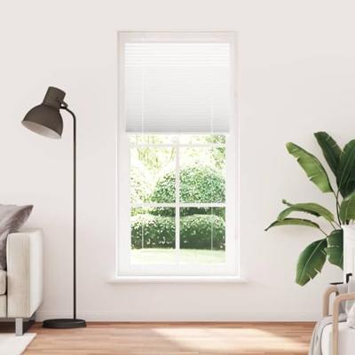 Pliss rolgordijn 85x200 cm stofbreedte 84,4 cm polyester wit - thumbnail