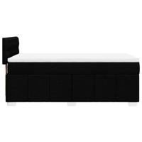 Boxspring met matras stof zwart 120x200 cm - thumbnail