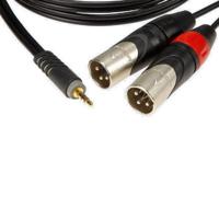 Klotz AY9-0100 verloopkabel 3.5 mm jack haaks - 2x XLR male 3p 1 meter - thumbnail