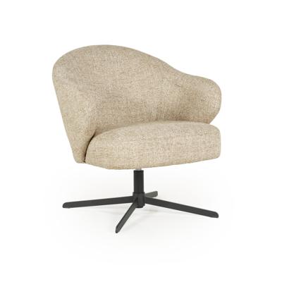 Eleonora Draaifauteuil 'Connor' kleur Taupe Eleonora Draaifauteuil 'Connor' kleur Taupe
