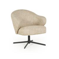 Eleonora Draaifauteuil 'Connor' kleur Taupe - thumbnail