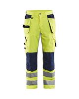 Blåkläder Werkbroek High-Vis met ventilatie 15651811 | High Vis Geel/Marineblauw | Maat 64 - 7330509457146 - thumbnail