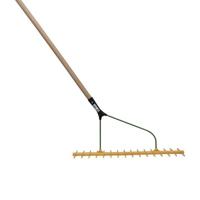 Hooihark dubbel getand schuin met steel - thumbnail
