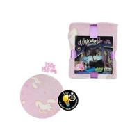 Toi-Toys Glow n fun glow in the dark deken eenhoorn, 130x150cm - thumbnail