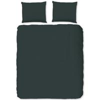 Good Morning Dekbedovertrek "uni dessin" - Groen - (140x200/220 cm) - Katoen - thumbnail