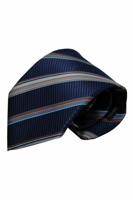 Alberto Vincelli Blauwe zijden stropdas Trieste 01 - thumbnail