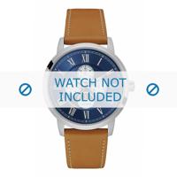 Guess horlogeband W0870G4 Delancy Leder Lichtbruin 22mm + wit stiksel - thumbnail