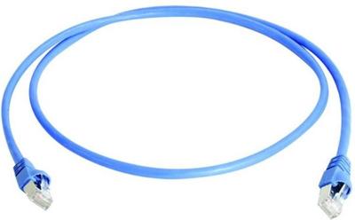 Telegärtner L00006D0093 RJ45 Netwerk Aansluitkabel CAT 5e F/UTP 50.00 m Blauw Vlambestendig, Snagless