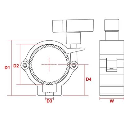 Beamz BC50 100N half coupler truss haak - thumbnail
