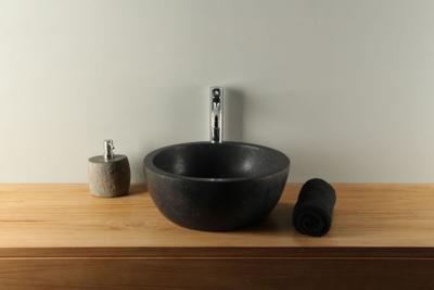 Rundwaschbecken Basaltstein BE-006zk durchmesser 40 cm