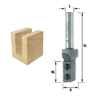 ENT Wisselmes groeffrees HM 18x30mm, met 2 messen kolf 12mm - 7920181 - 7920181