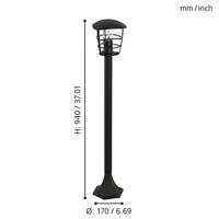 Eglo Staande tuinlampAloria 94cm zwart - 93408 - thumbnail