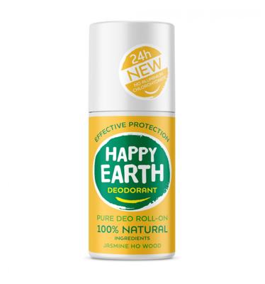 Happy Earth Deodorant roll on jasmine ho wood 75 Milliliter