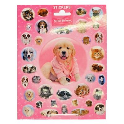 Totum Stickervel cutie puppies en kittens