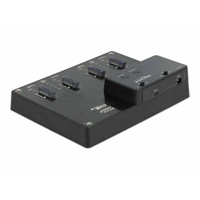 Delock 64124 USB-C, DC-aansluiting 3,5 mm Harde schijf-dockingstation Met clone-functie