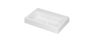 INK Momento Wastafel Polystone met 1 Kraangat - 700x450x90 mm - Mat Wit - thumbnail