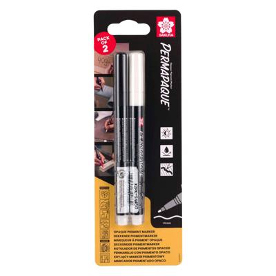 Sakura permapaque fijn set, zwart en wit