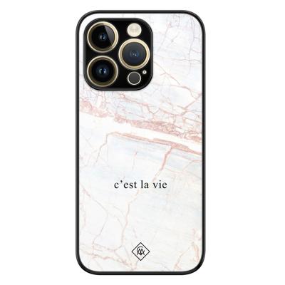 iPhone 14 Pro glazen hardcase - C'est la vie