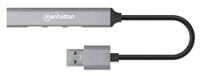 Manhattan 168427 USB 3.2 Gen 1-hub 4 poorten Grijs - thumbnail