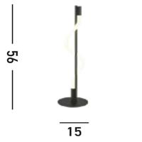 Searchlight VloerlampSerpent 56cm zwart - EU57212BK - thumbnail