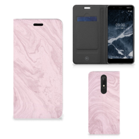 Nokia 5.1 (2018) | Standcase | Marble Pink - Origineel Cadeau Vriendin - thumbnail