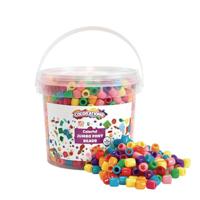 Colorations - gekleurde grote rijgkralen in emmer, 680 gram - thumbnail