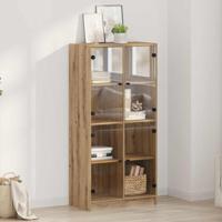 Highboard Artisan Eiken 68 x 37 x 142 cm Bewerkt hout - thumbnail