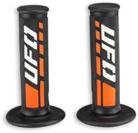 UFO PLAST griffgummi "trax" rubber grip pair ufo black/white/orange - thumbnail