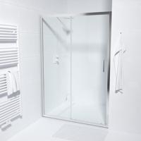 Marenza Slide Quick Fit Schuifdeur - 130x190cm - 6mm veiligheidsglas - alu profiel - anti kalk - chroom SAQ6121-130 - thumbnail