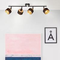 Brilliant 4-lichts plafondlampGrove zwart met goud - 99302/86 - thumbnail
