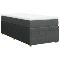 Boxspring met matras stof donkergrijs 120x190 cm - thumbnail