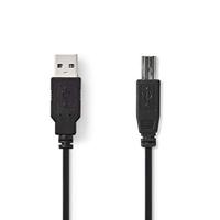 USB-A naar USB-B kabel - USB2.0 - tot 2A / zwart - 3 meter - thumbnail