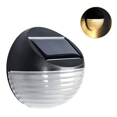 2 stuks zonne-energie licht sensor 6 energiebesparende lamp LED muur licht buiten tuin hek waterdichte lamp nachtlampje (warm wit)