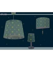 Dalber hanglamp Stars glow in the dark 33 cm turquoise - thumbnail