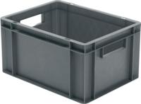 LA-KA-PE Transportstapelbak | L400xB300xH210mm | grijs PP handgreepopening | zijwanden gesloten | 1 stuk - TK400/210-0 GRAU TK400/210-0 GRAU - thumbnail