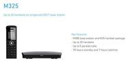 Snom M325 Single Cell DECT IP-pakket, draadloze set, DECT IP-telefoon + basisstation (M300-M25 basisstation en de handset-pakket, tot 20 handsets, maximaal 5 parallelle gesprekken), Zwart, 00003955 - thumbnail