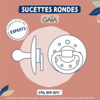Dodie Gaia Fopspeen +0m Seaside Set van 2 - Ronde Fopspeen - Natuurlijk Rubber - Langzaam - Wit - thumbnail