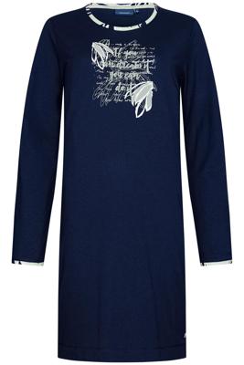 Donkerblauw katoenen nachthemd Pastunette