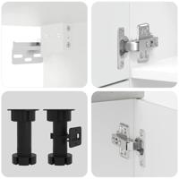 7-delige Keukenkastenset Lucca bewerkt hout betongrijs - thumbnail