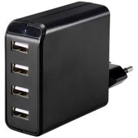 VOLTCRAFT UC-4AXX001 USB-oplader 24 W 4x USB-A Zwart Binnen - thumbnail