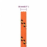 Boottouw 18 mm 100 m polypropyleen oranje - thumbnail