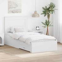 Bedframe met lade met hoofdeinde met opslag Bewerkt hout - thumbnail